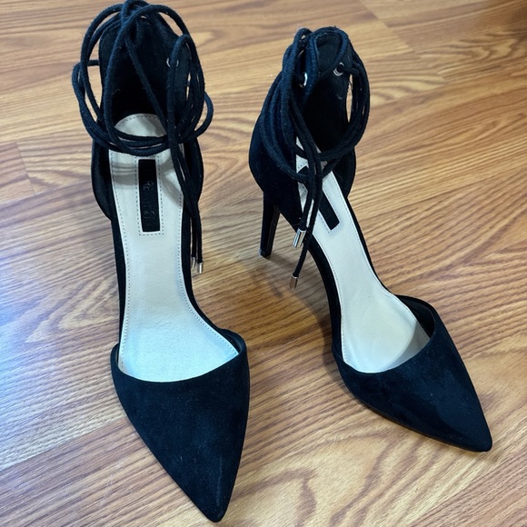 Forever 21 Shoes - Black Suede Heels